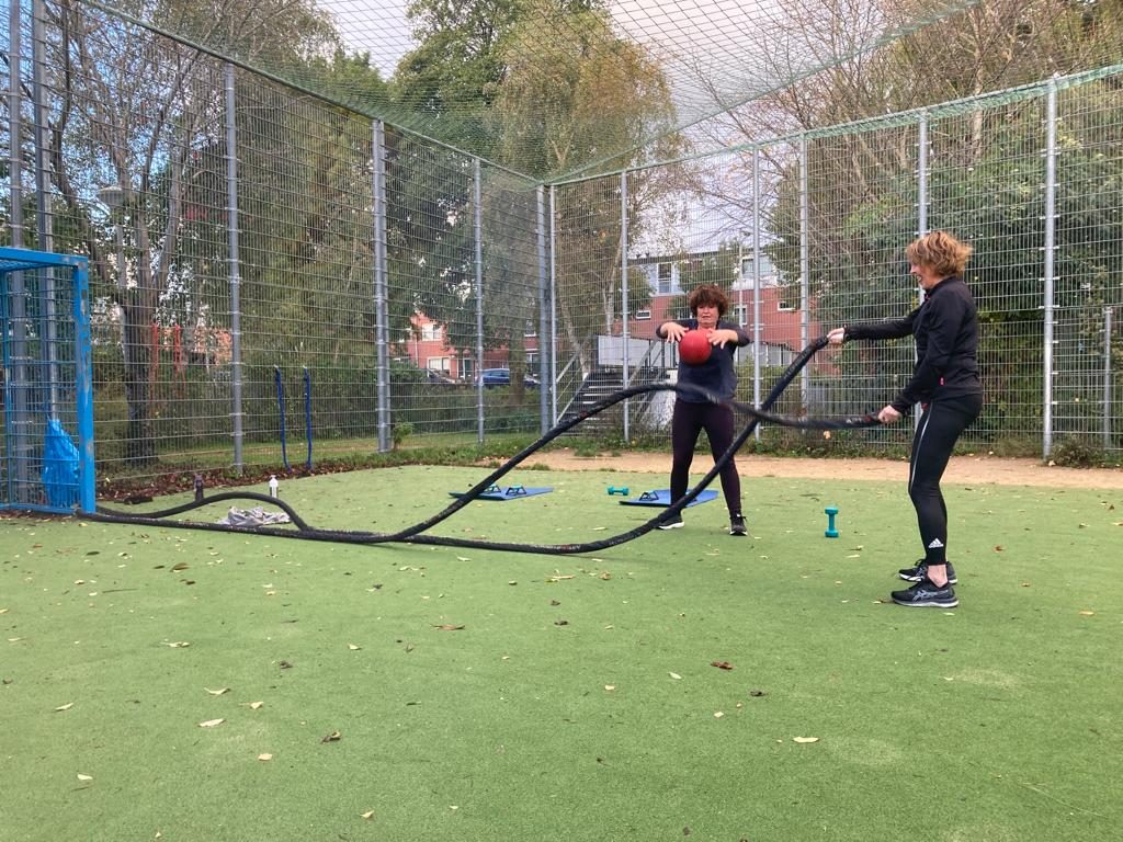 Training met battle ropes